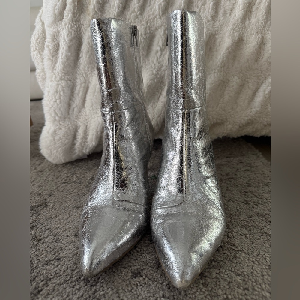 DV by Dolce Vita Gradie Kitten Heel Silver Boots